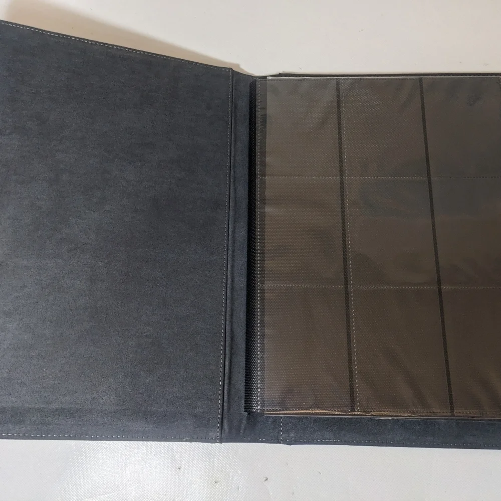 NEW- Solid Blue Trading Card Binder Case Sleeve Pocket 20 Pages (360 pockets)